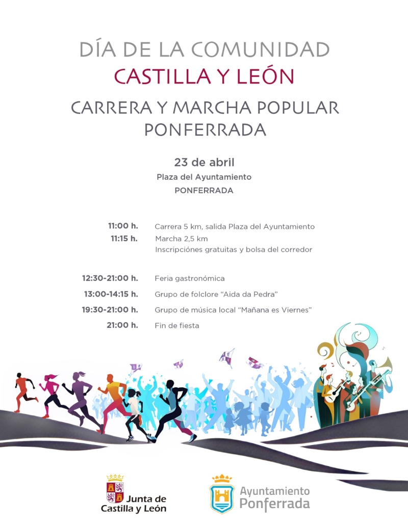 CARRERA Y MARCHA DÍA DE LA COMUNIDAD PONFERRADA - Inscríbete