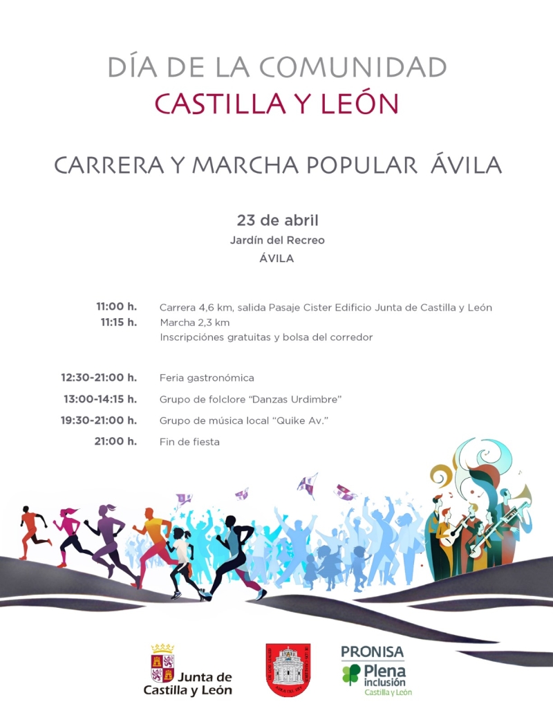 CARRERA Y MARCHA DÍA DE LA COMUNIDAD ÁVILA - Inscríbete