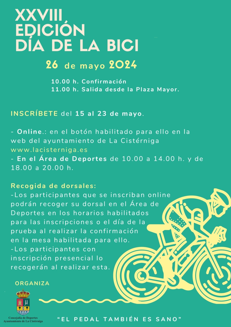 DIA DE LA BICI LA CISTERNIGA 2024 - Inscríbete