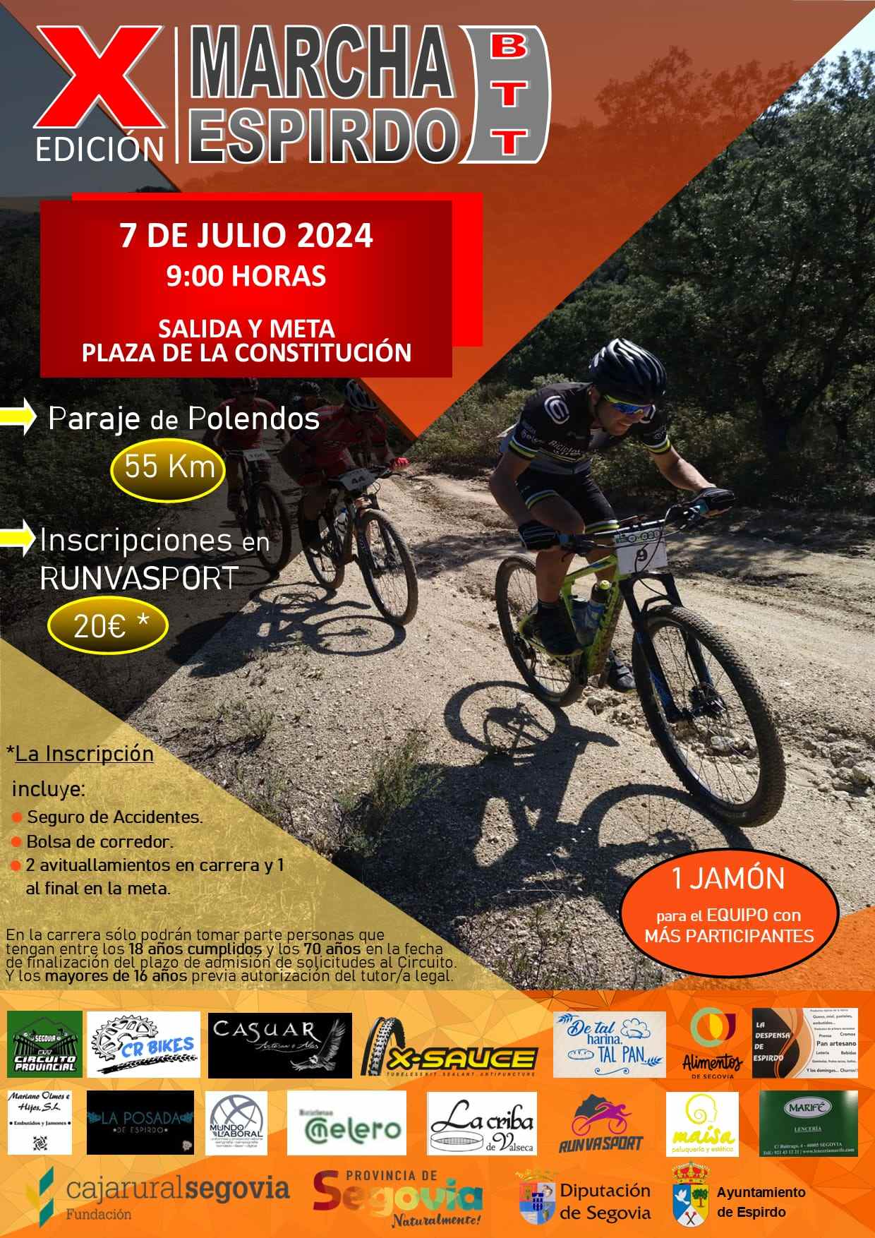 X MARCHA BTT ESPIRDO 2024 PARAJE DE POLENDOS - Inscríbete