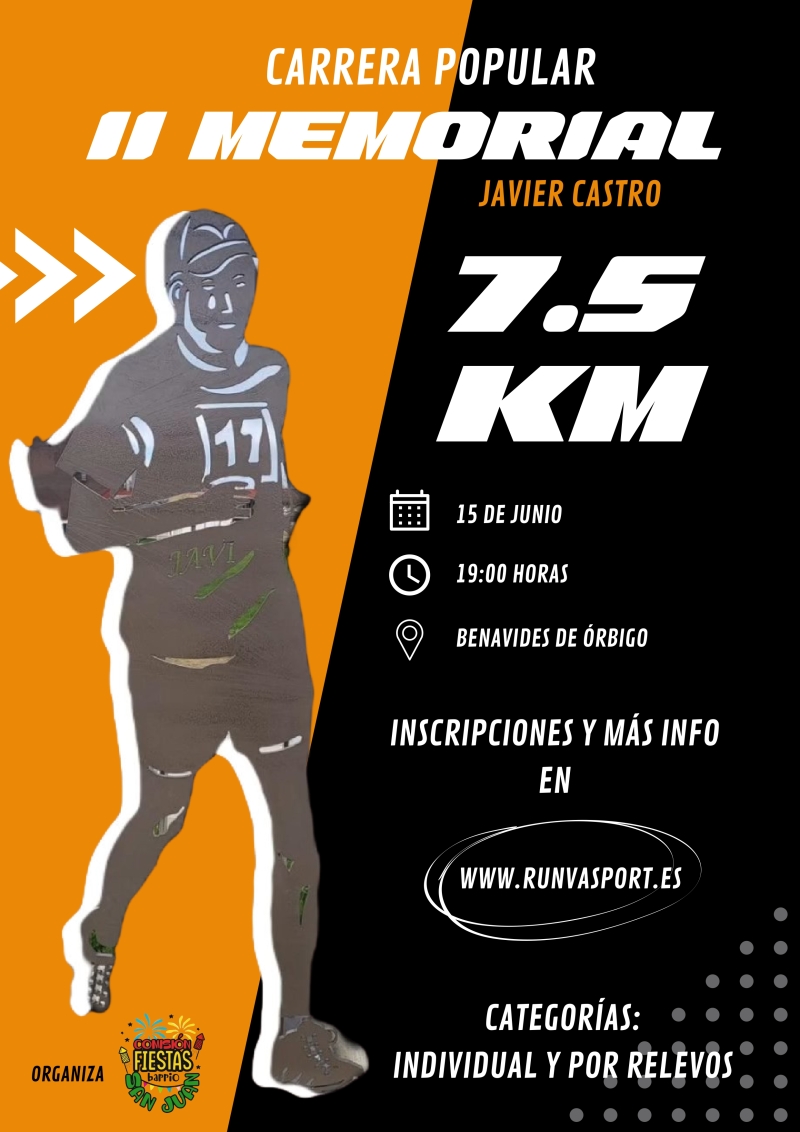 CARRERA POPULAR MEMORIAL JAVI CASTRO - Inscríbete
