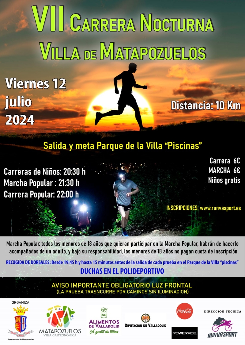 VII CARRERA NOCTURNA VILLA DE MATAPOZUELOS - Inskriba zaitez