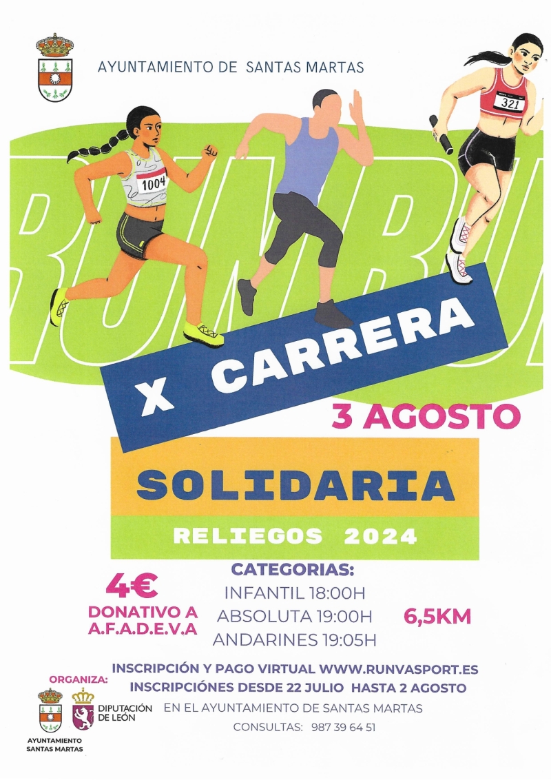 X CARRERA POPULAR SOLIDARIA AYUNTAMIENTO DE SANTAS MARTAS - Inscríbete