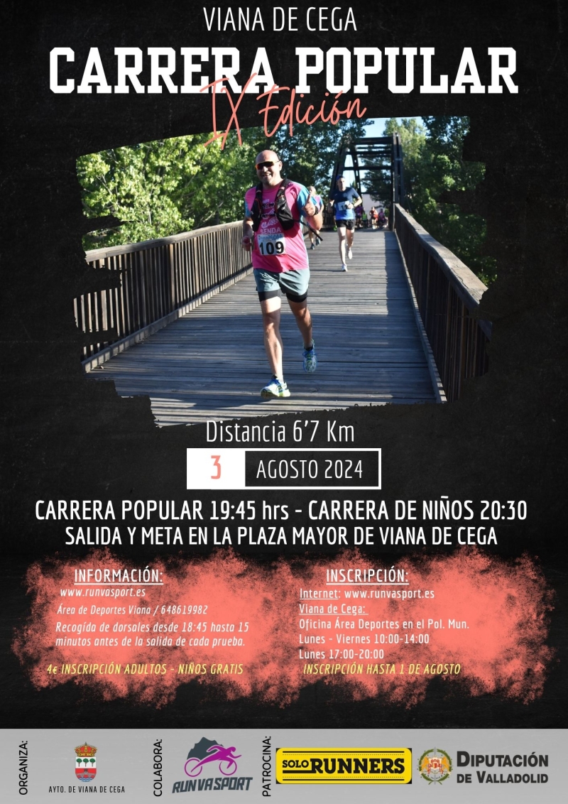 9ª CARRERA POPULAR VIANA DE CEGA - Inscríbete