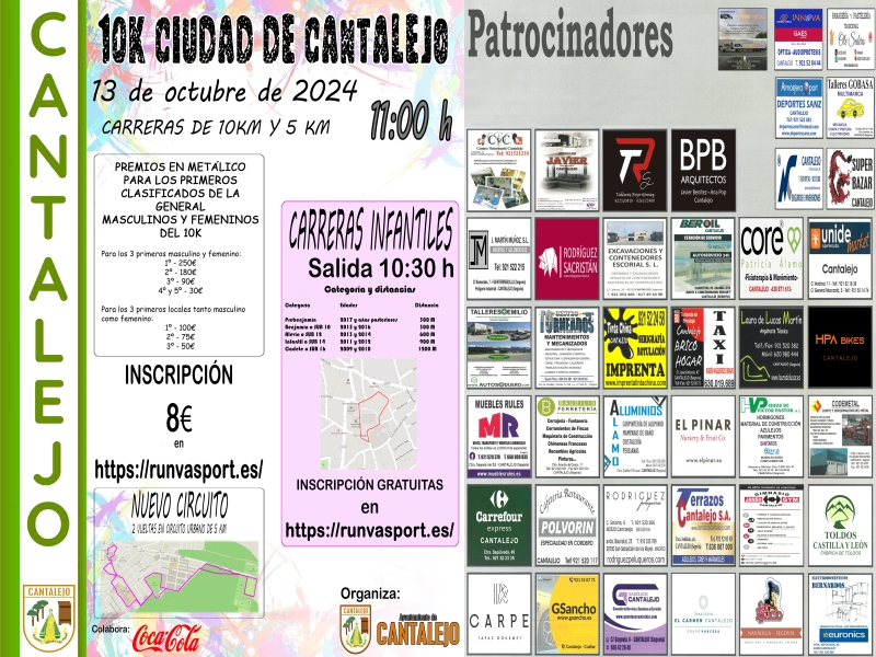 10 K CIUDAD DE CANTALEJO - Inscríbete