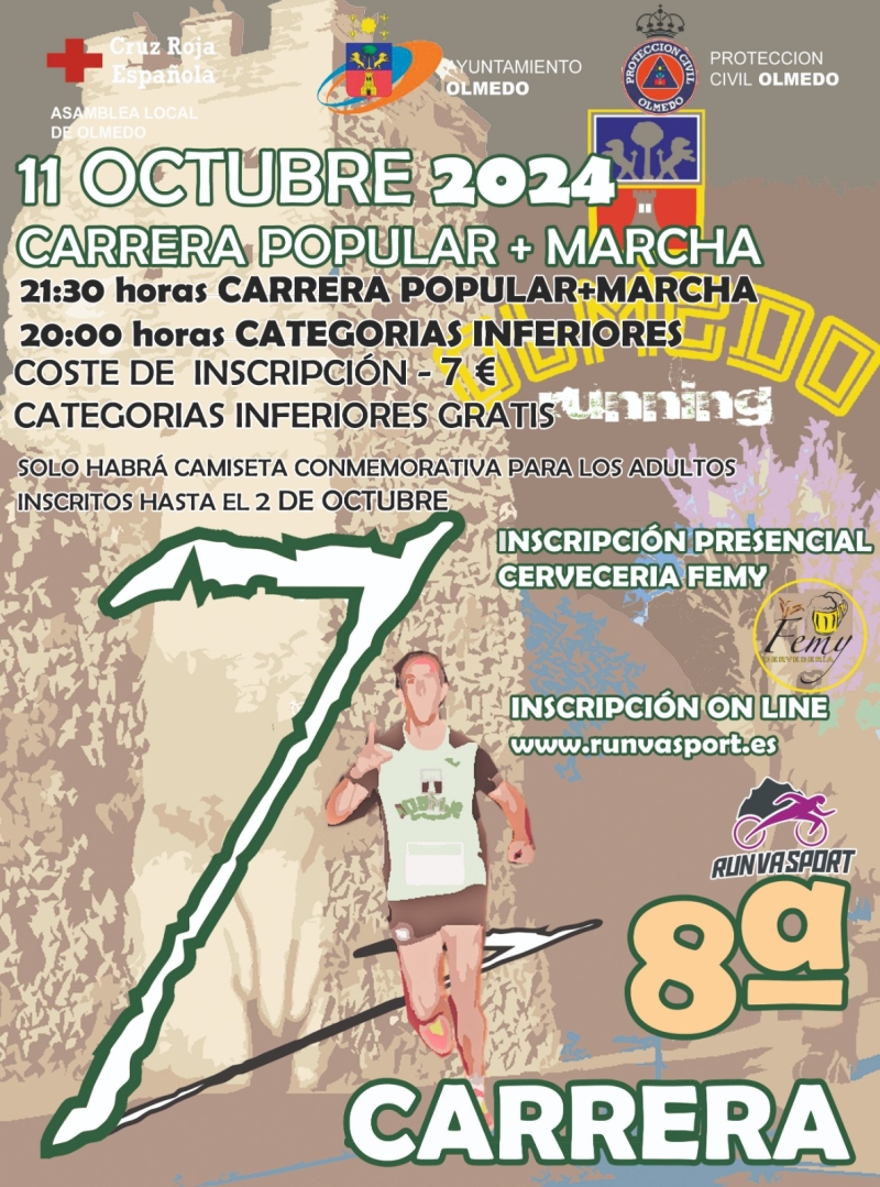 8º CARRERA Y MARCHA NOCTURNA OLMEDO - Inscríbete