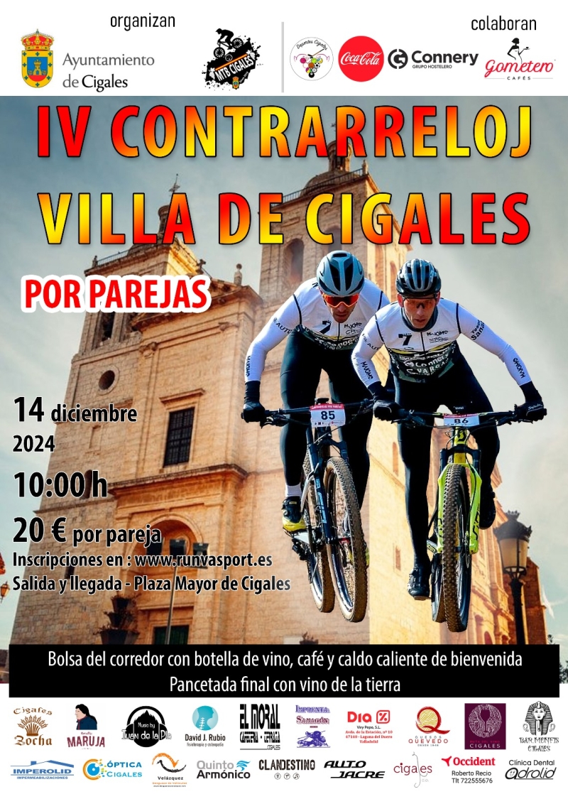 IV CONTRARRELOJ POR EQUIPOS- VILLA DE CIGALES - Inscríbete