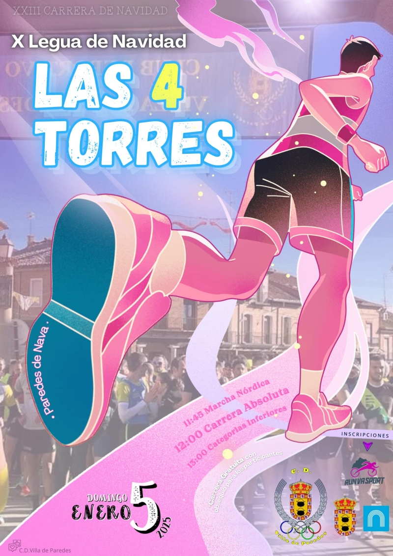 XXIII CARRERA DE NAVIDAD X LEGUA LAS 4 TORRES VILLA DE PAREDES - Inscríbete