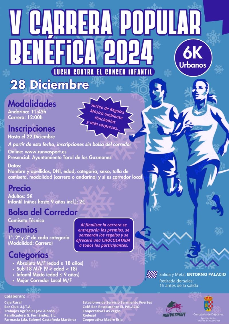 V CARRERA POPULAR BENÉFICA TORAL DE LOS GUZMANES - Inscríbete