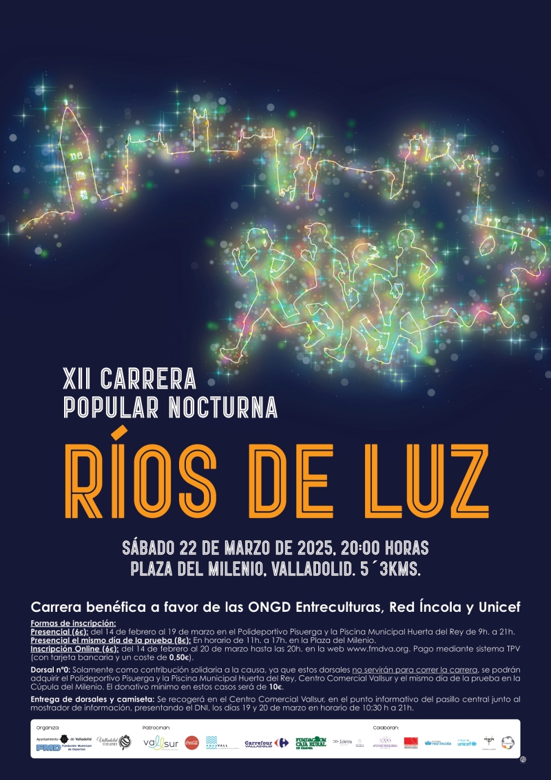 XII CARRERA POPULAR NOCTURNA RIOS DE LUZ - Inscríbete