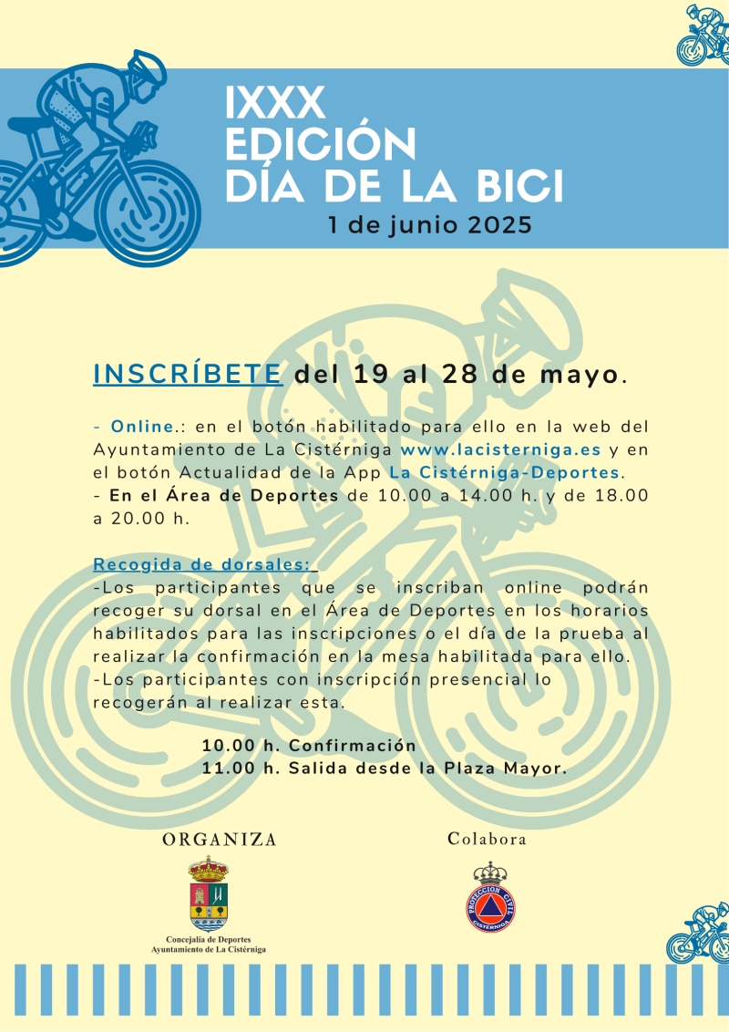 DIA DE LA BICI LA CISTERNIGA 2025 - Inscríbete