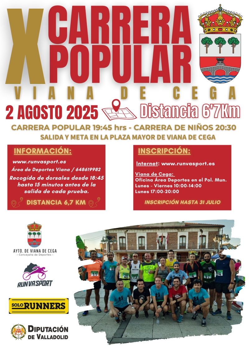 10ª CARRERA POPULAR VIANA DE CEGA - Inscríbete