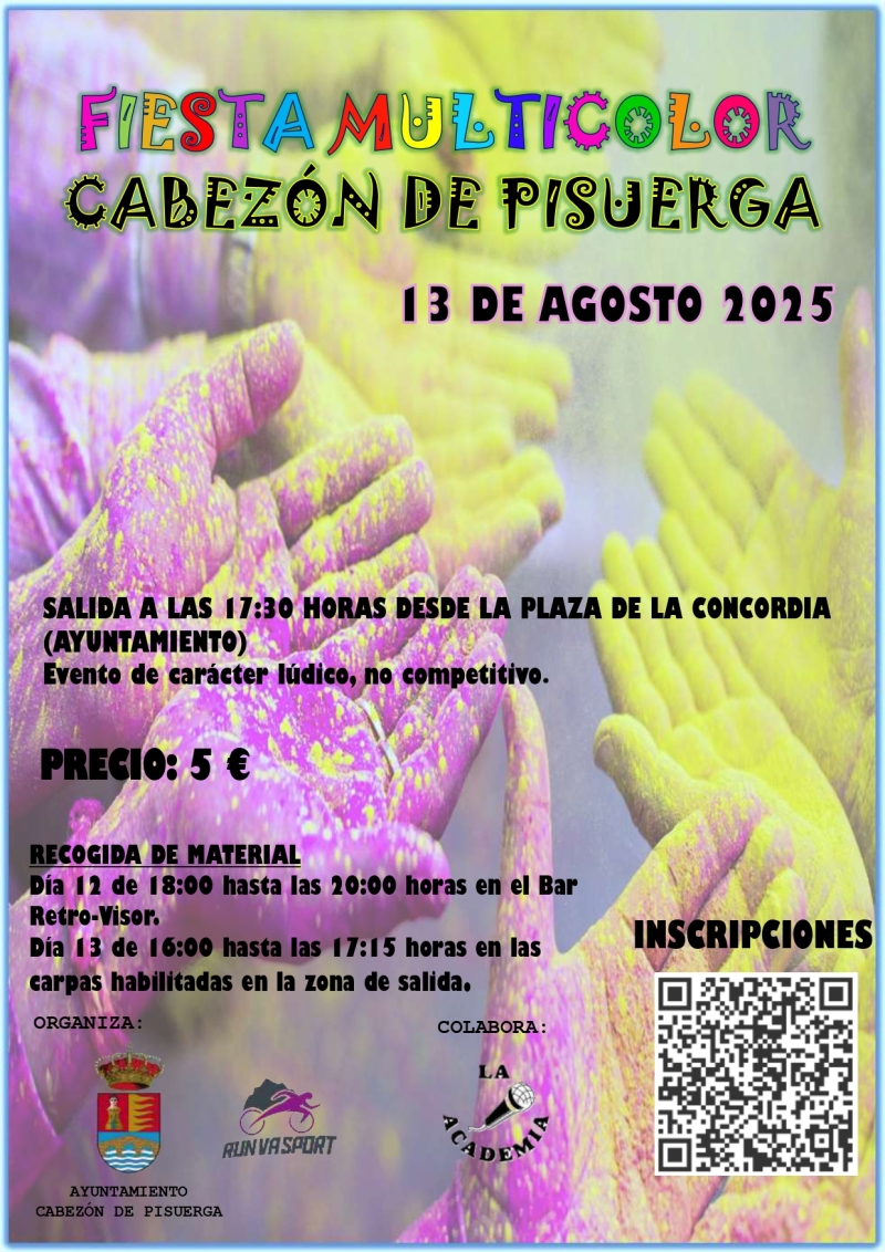FIESTA MULTICOLOR CABEZÓN DE PISUERGA 2025 - Inscríbete