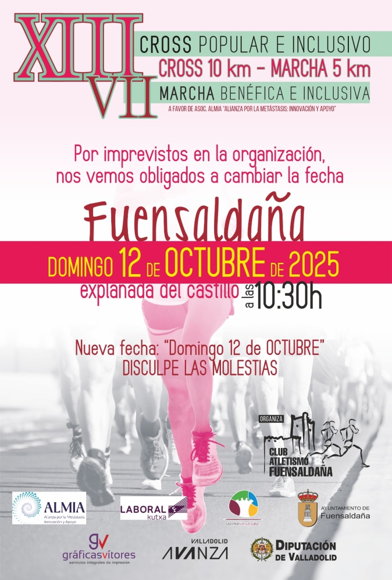 XIII CROSS POPULAR E INCLUSIVO Y VII MARCHA BENÉFICA E INCLUSIVA FUENSALDAÑA - Inscríbete