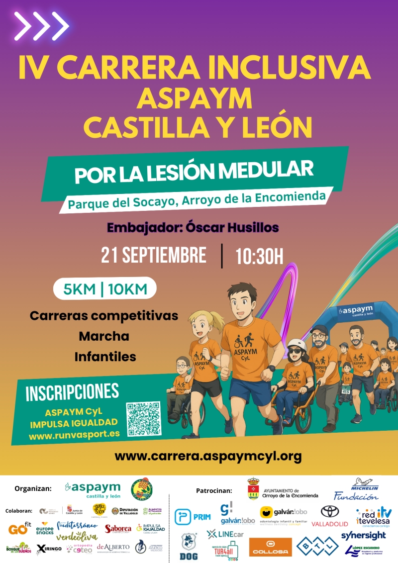 IV CARRERA INCLUSIVA DE ASPAYM CYL POR LA LESIÓN MEDULAR - Inscríbete