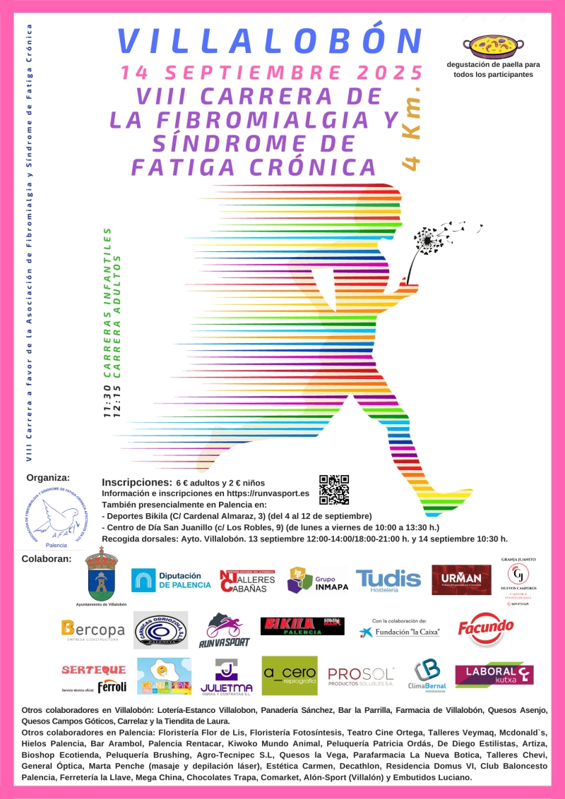 VIII CARRERA A FAVOR DE LA ASOCIACIÓN DE FIBROMIALGIA Y SÍNDROME DE FATIGA CRÓNICA - Inscríbete