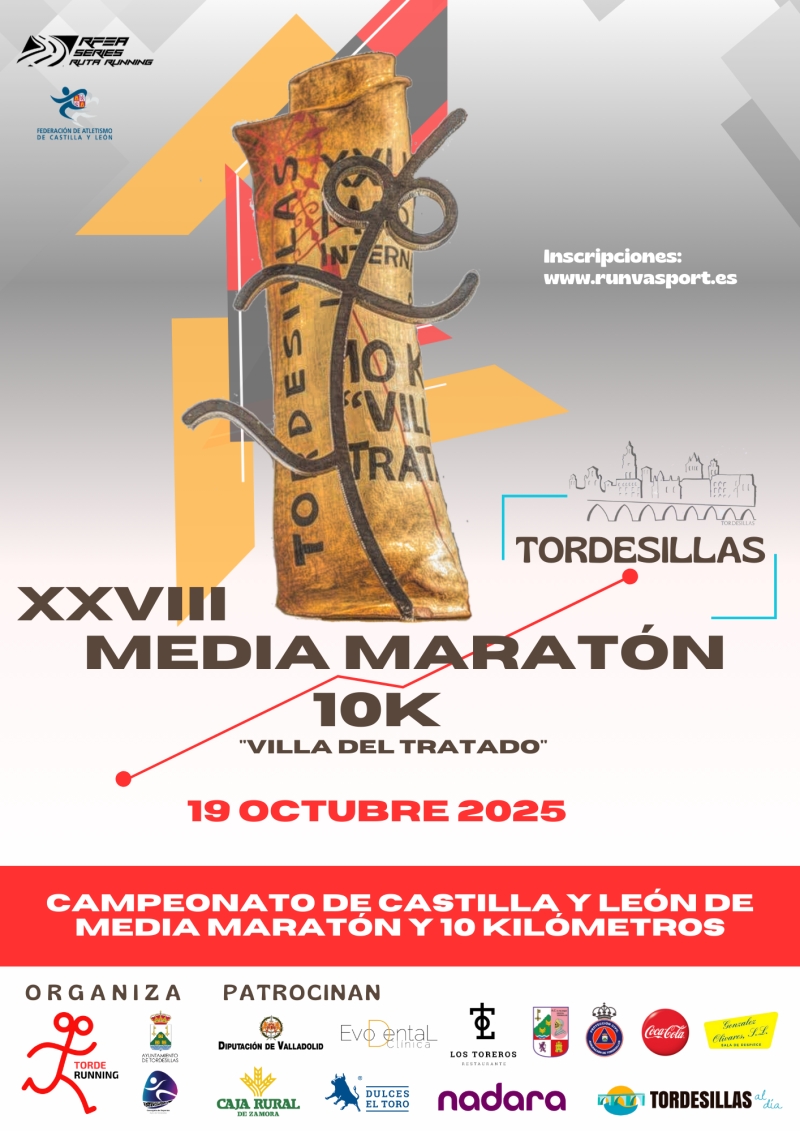 XXVIII 10 KM VILLA DEL TRATADO DE TORDESILLAS - Inscríbete