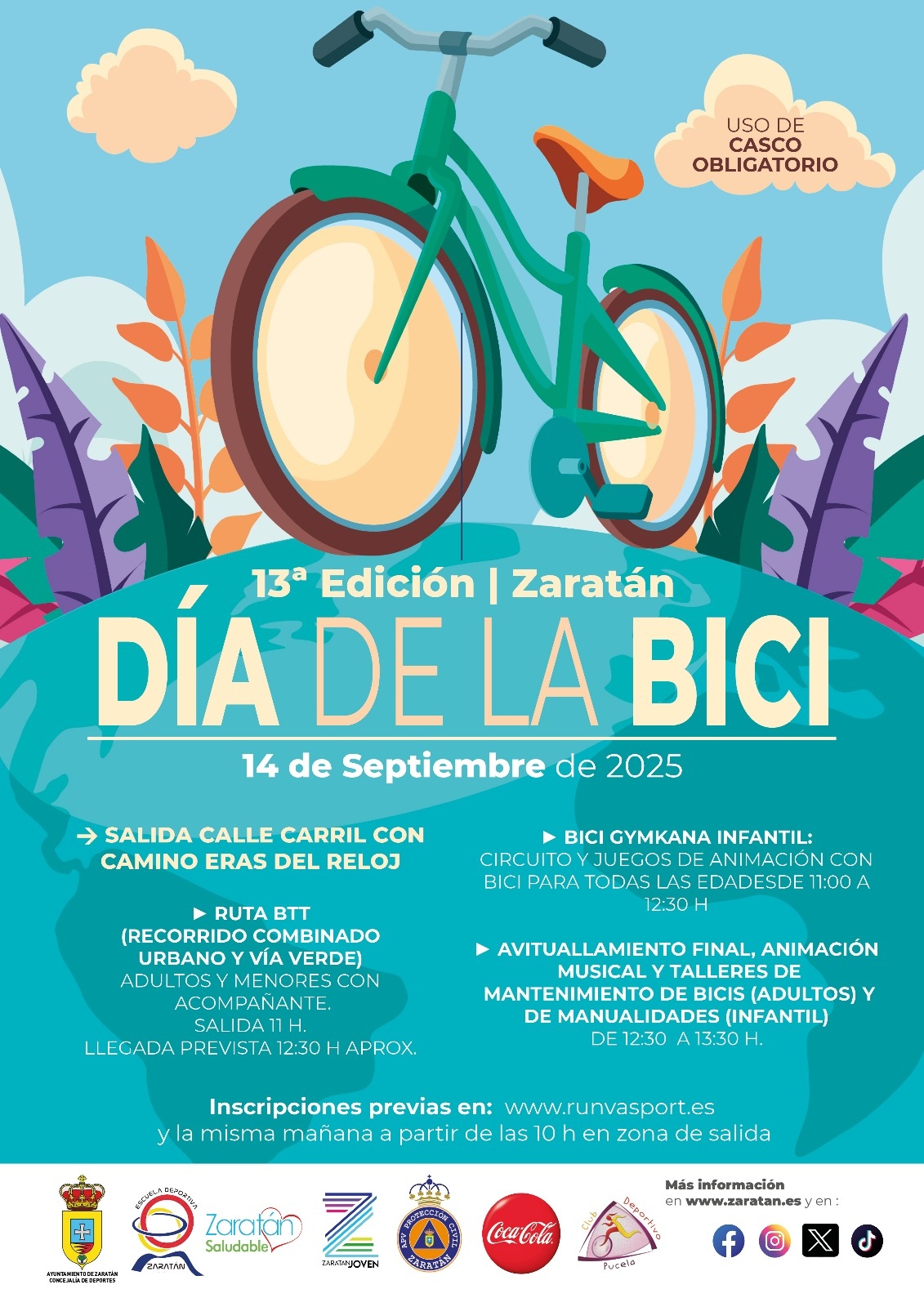 13ª EDICIÓN DÍA DE LA BICI ZARATÁN  - Inscríbete