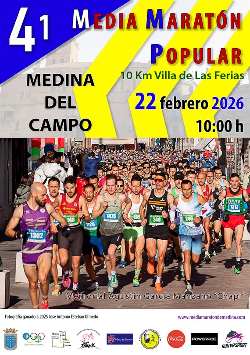 XLI MEDIA MARATON POPULAR MEDINA DEL CAMPO Y 10000 M. VILLA DE LAS FERIAS - Inscríbete