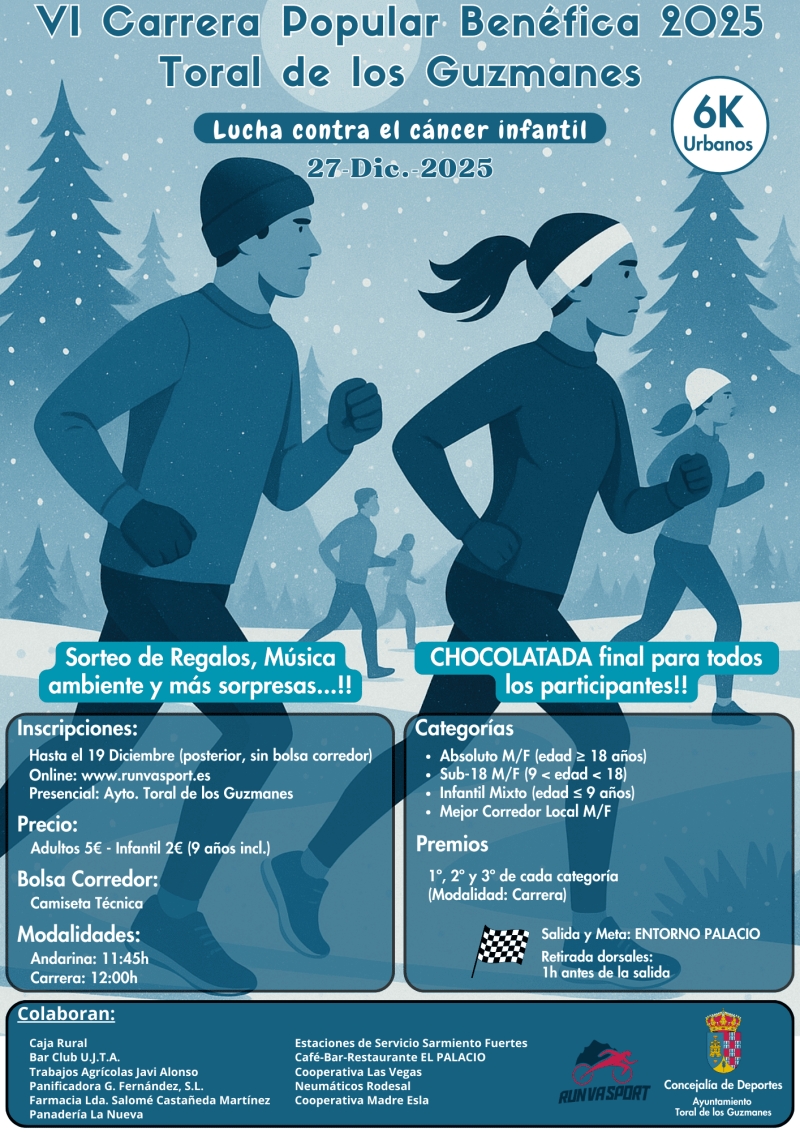 VI CARRERA POPULAR BENÉFICA TORAL DE LOS GUZMANES - Inscríbete