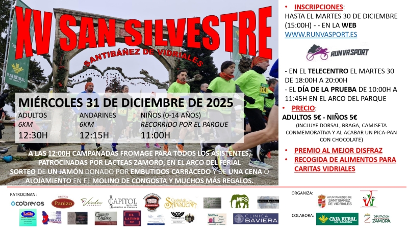 XV SAN SILVESTRE SANTIBAÑEZ DE VIDRIALES - Inscríbete