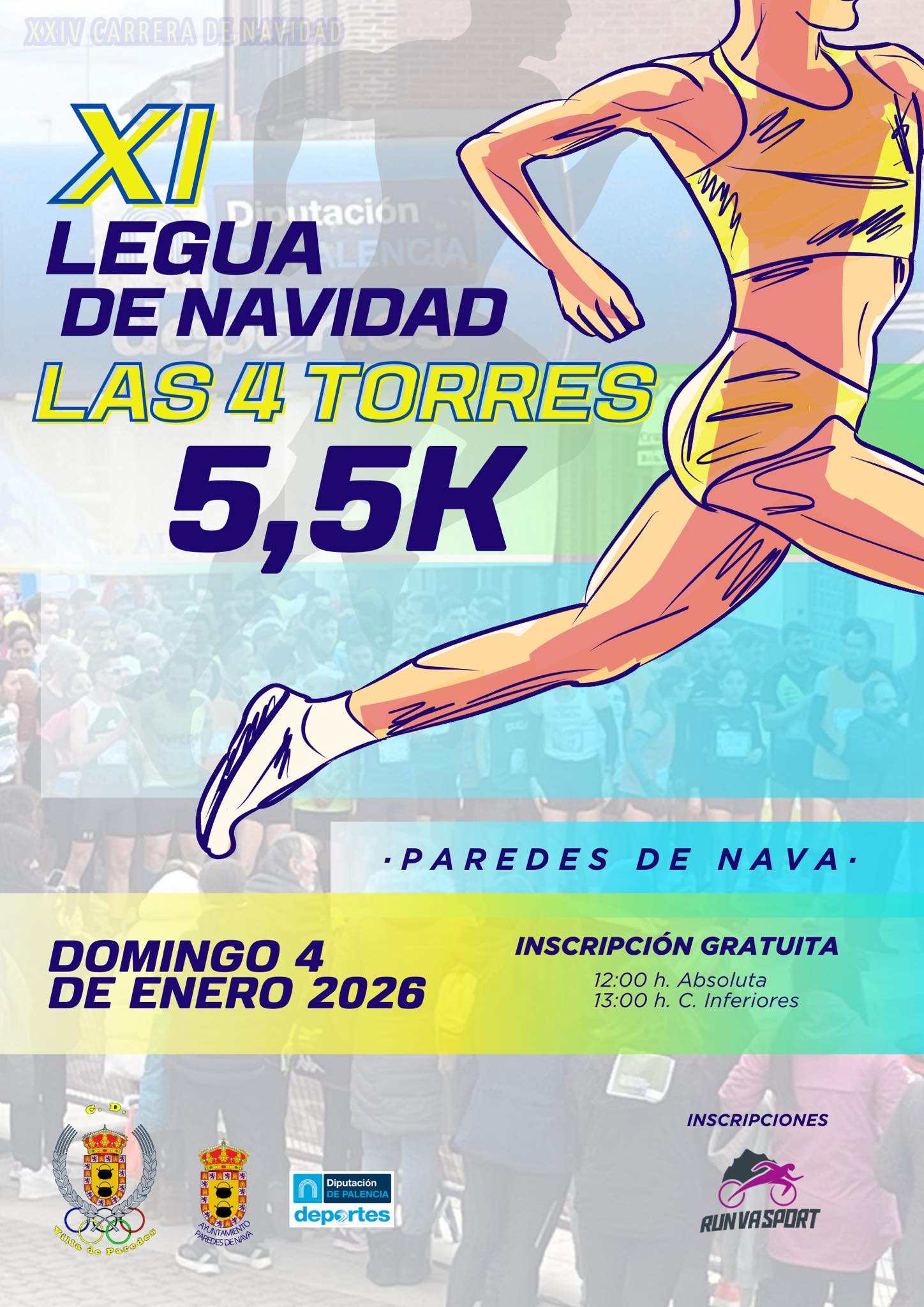 XXIV CARRERA DE NAVIDAD X LEGUA LAS 4 TORRES VILLA DE PAREDES - Inscríbete