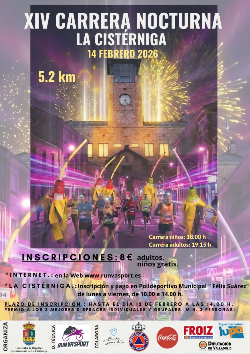 XIV CARRERA POPULAR NOCTURNA LA CISTÉRNIGA - Inscríbete