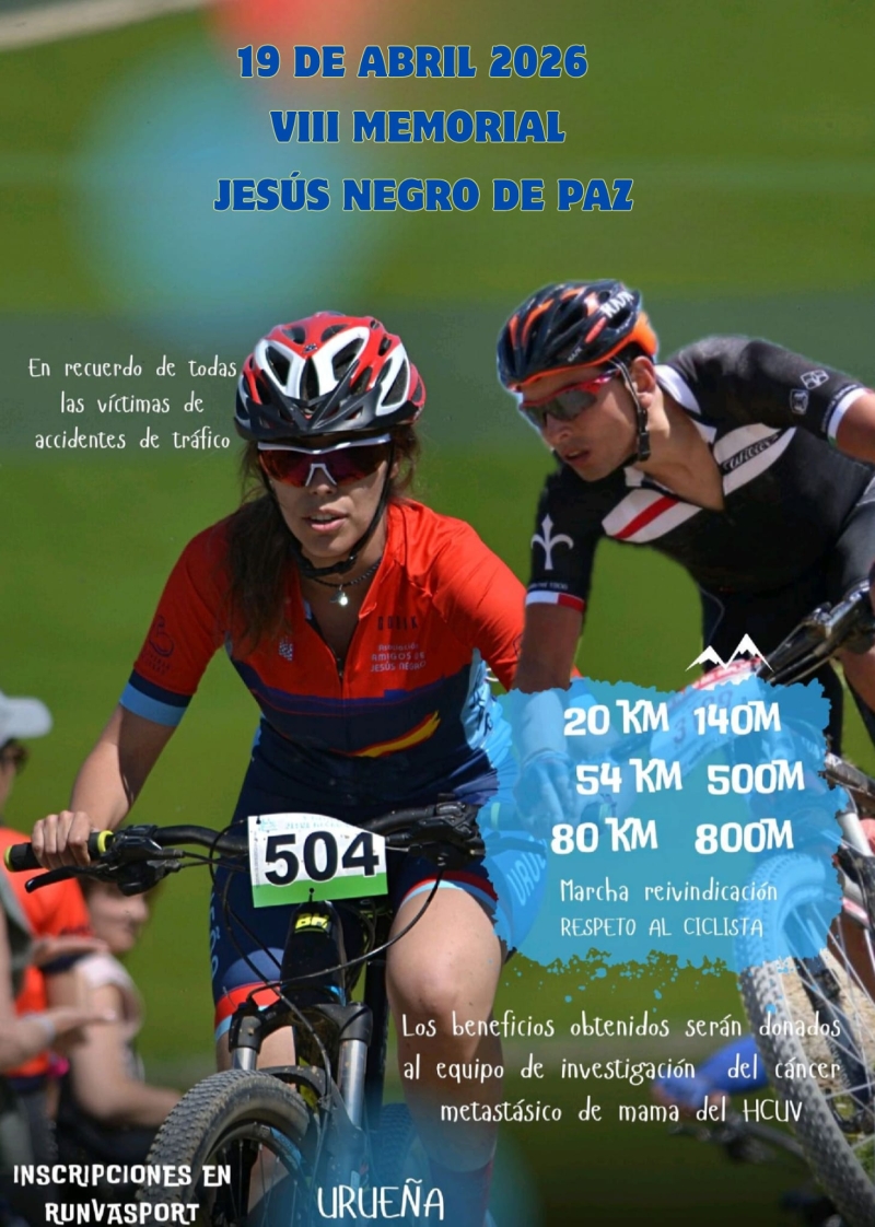 8ª MARCHA BTT MEMORIAL JESÚS NEGRO DE PAZ - Inscríbete