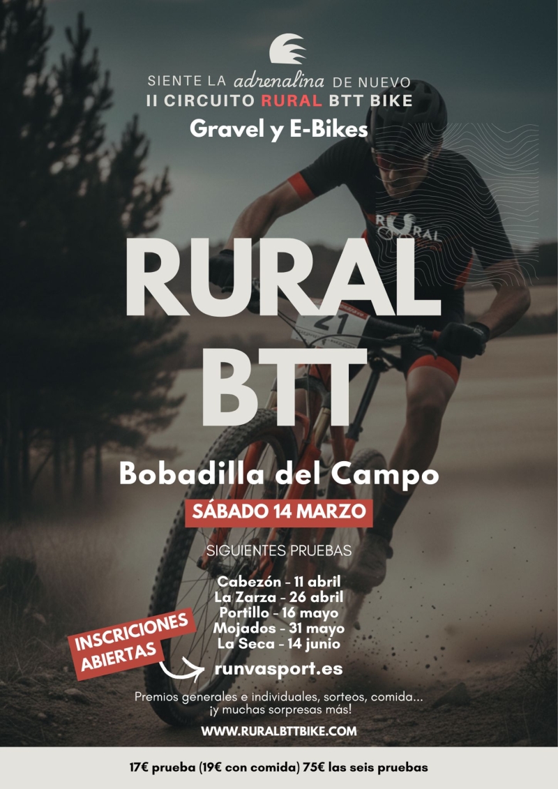 X MARCHA BTT BOBADILLA DEL CAMPO - II CIRCUITO RURAL BIKE - Inscríbete