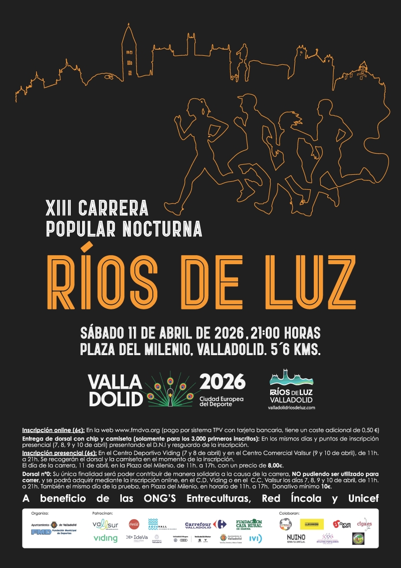 XIII CARRERA POPULAR NOCTURNA RIOS DE LUZ - Inscríbete