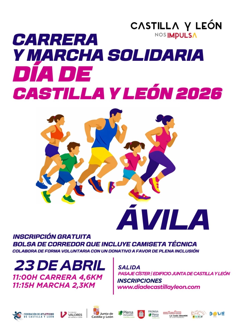 ÁVILA_CARRERA Y MARCHA DÍA DE CASTILLA Y LEÓN - Inscríbete