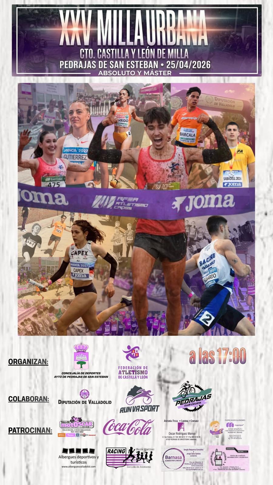 XXV MILLA URBANA 2026 PEDRAJAS DE SAN ESTEBAN - Inscríbete