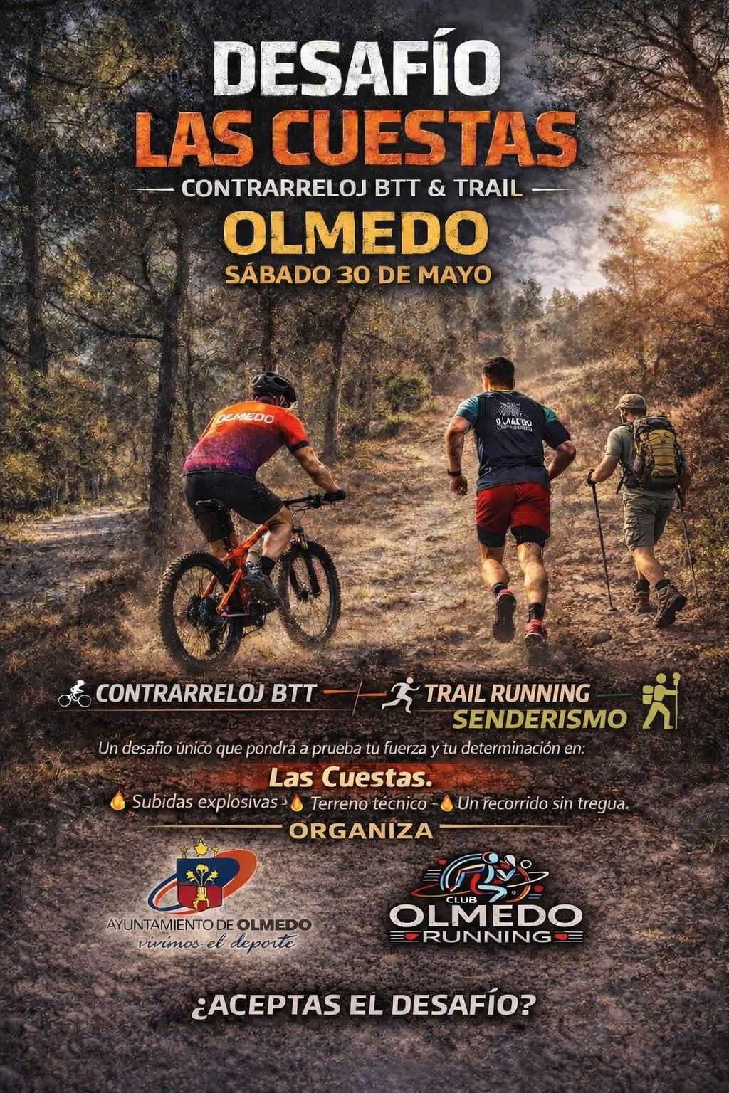 DESAFIO LAS CUESTAS CONTRARRELOJ BTT & TRAIL Y SENDERISMO - Inscríbete