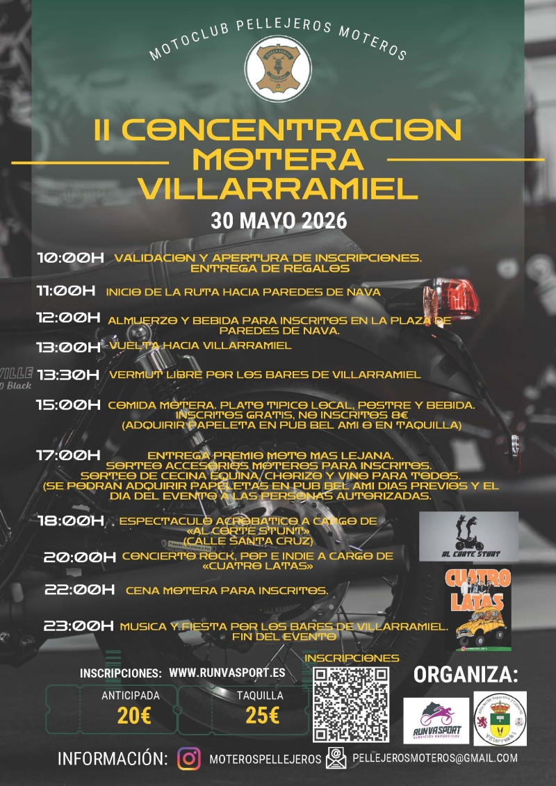 II CONCENTRACIÓN MOTERA VILLARRAMIEL  - Inscríbete