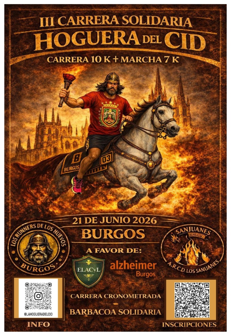 III CARRERA Y MARCHA SOLIDARIA LA HOGUERA DEL CID  - Inscríbete