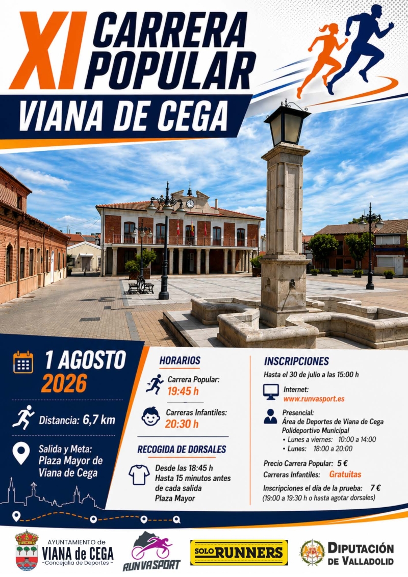 11ª CARRERA POPULAR VIANA DE CEGA - Inscríbete