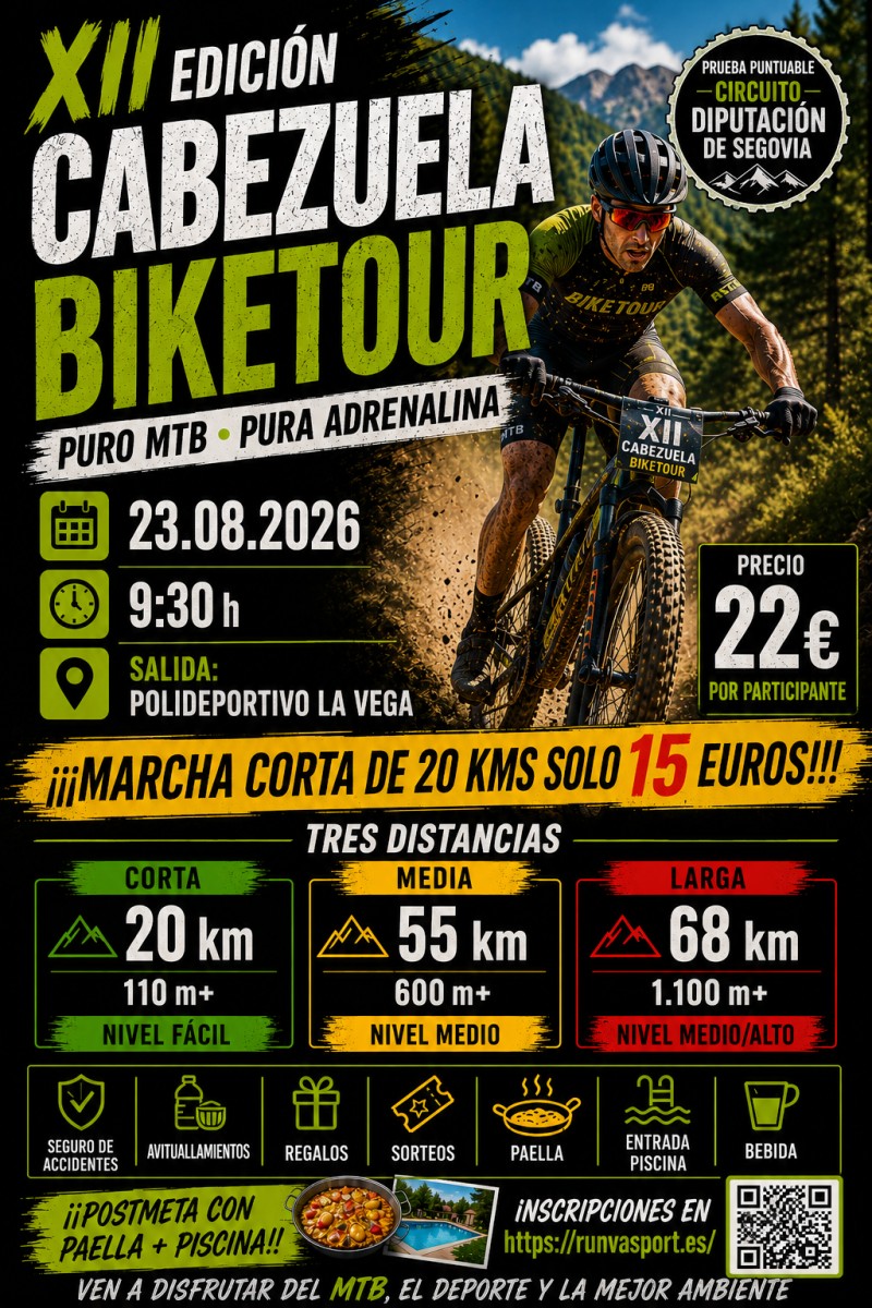 XII MARCHA BTT CABEZUELA BIKE TOUR - Inscríbete