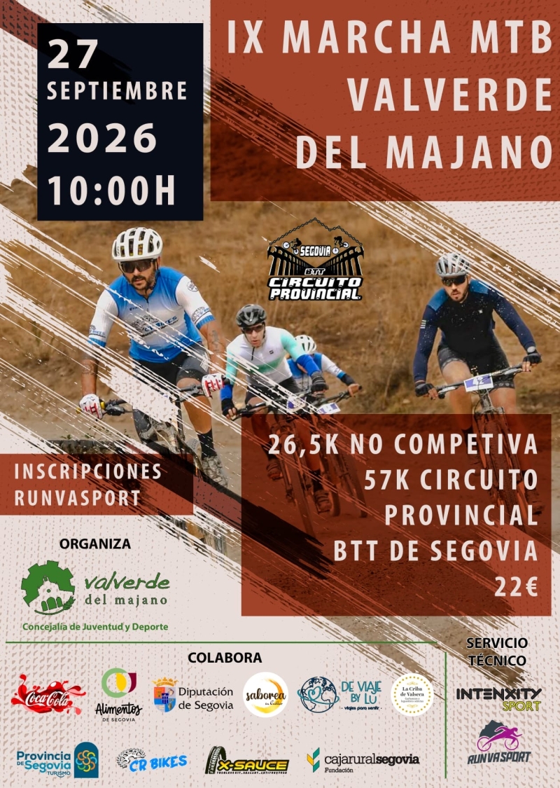 IX MARCHA MTB VALVERDE DEL MAJANO - Inscríbete