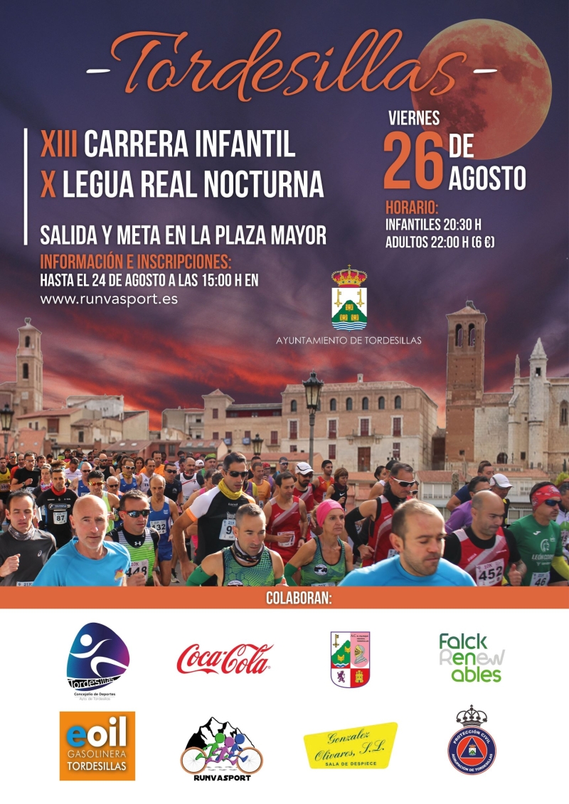 X LEGUA REAL NOCTURNA Y XIII CARRERA INFANTIL TORDESILLAS - Register