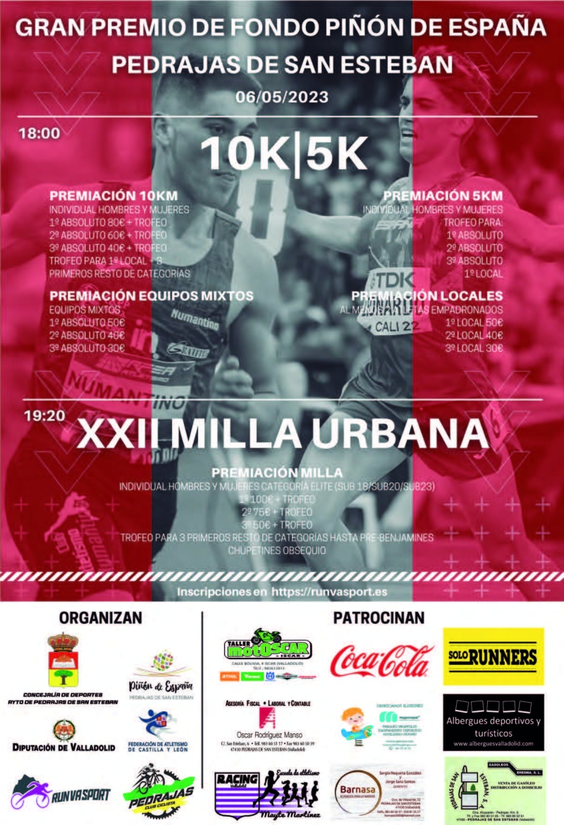 XII MILLA URBANA 2023 PEDRAJAS DE SAN ESTEBAN - Inscríbete XII MILLA URBANA 2023 PEDRAJAS DE SAN ESTEBAN - Inscríbete