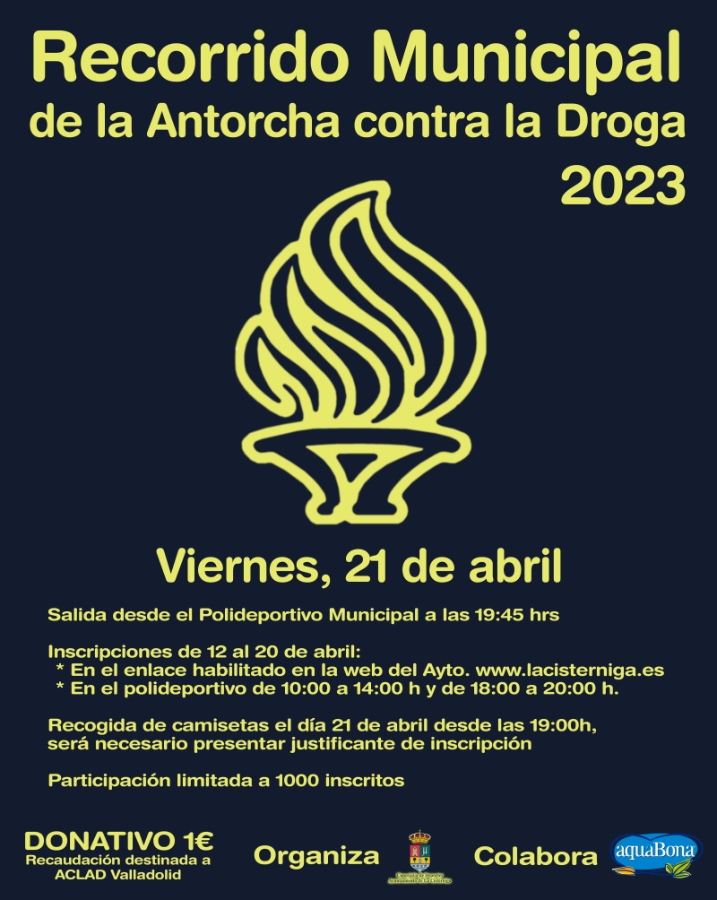 ANTORCHA CONTRA LA DROGA 2023 LA CISTERNIGA - Inscríbete