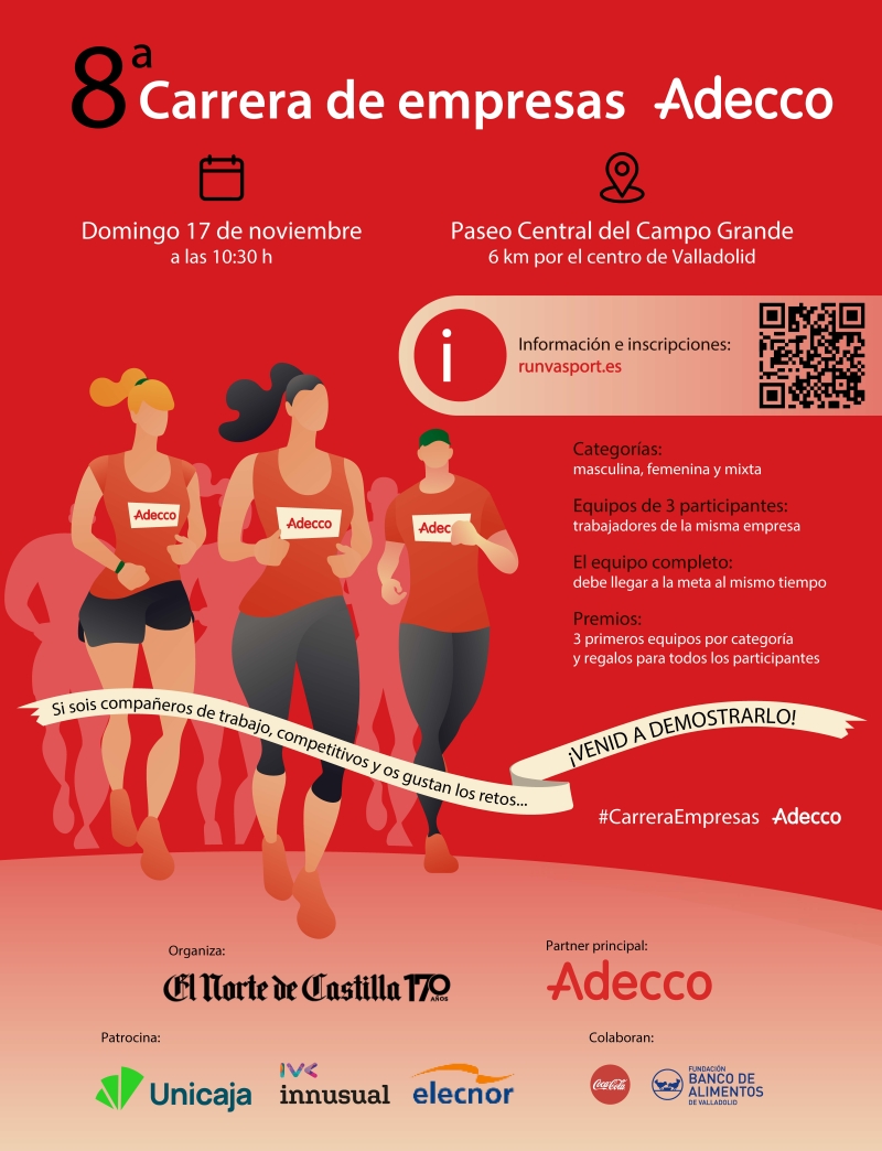 8ª CARRERA DE LAS EMPRESAS ADECCO - EL NORTE DE CASTILLA' - Inscríbete 8ª CARRERA DE LAS EMPRESAS ADECCO - EL NORTE DE CASTILLA' - Inscríbete