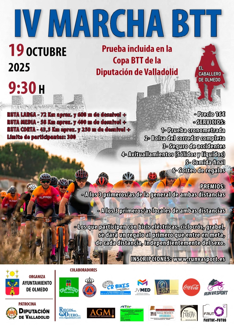 IV MARCHA BTT EL CABALLERO DE OLMEDO  - Inscríbete IV MARCHA BTT EL CABALLERO DE OLMEDO  - Inscríbete