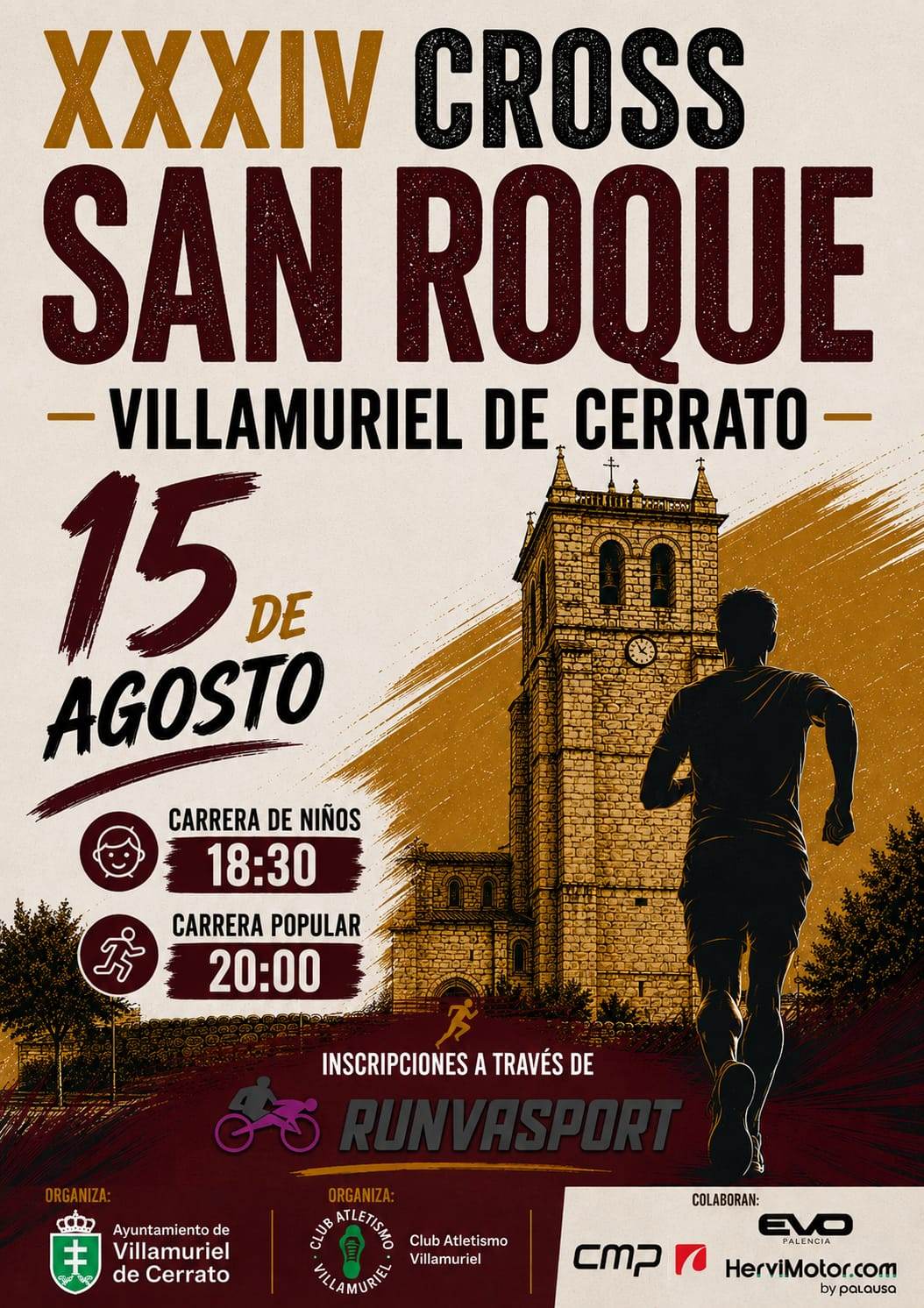 Cartel de XXXIV Cross San Roque Villamuriel de Cerrato
