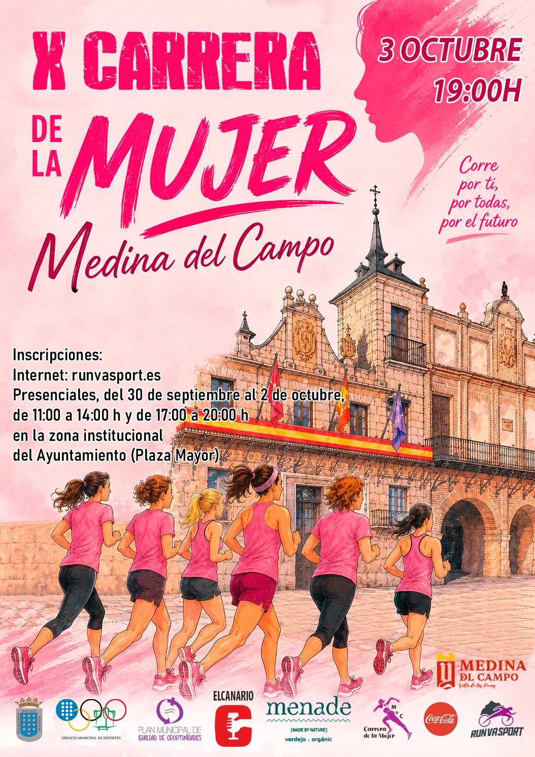 Cartel del evento X CARRERA DE LA MUJER  MEDINA DEL CAMPO