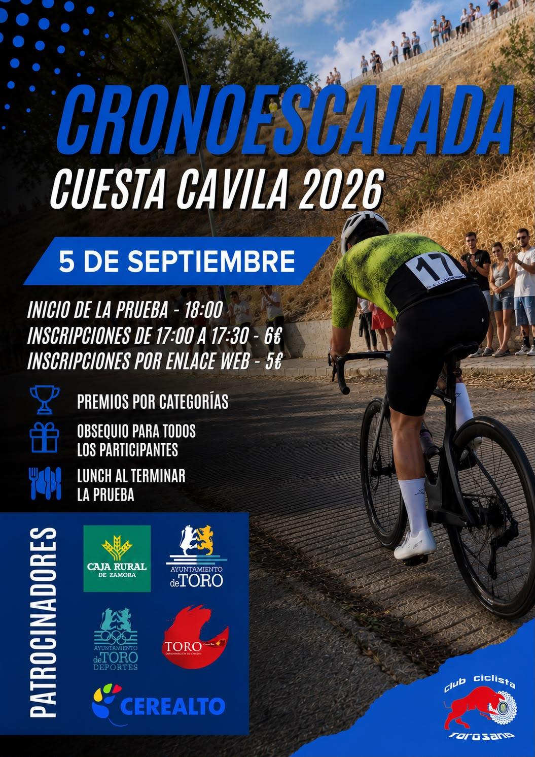 Cartel del evento CRONOESCALADA CUESTA CAVILA 2026