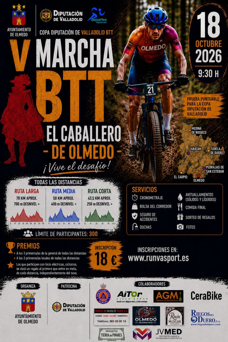Cartel del evento V MARCHA BTT EL CABALLERO DE OLMEDO