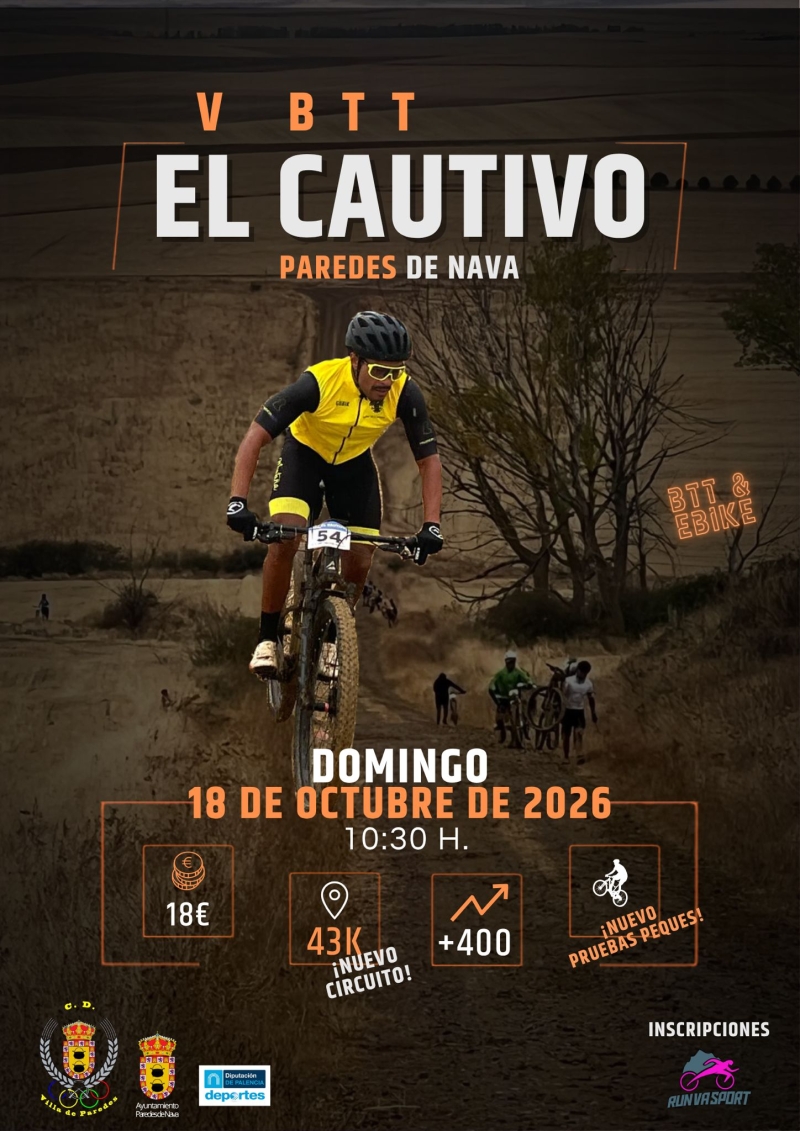 Cartel del evento V BTT EL CAUTIVO - PAREDES DE NAVA 