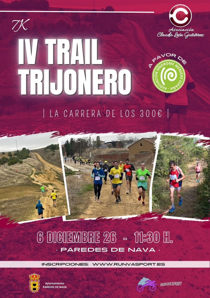 Cartel del evento IV TRAIL TRIJONERO PAREDES DE NAVA 